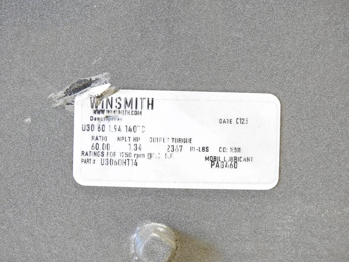 NEW WINSMITH U3060HT14 U30 60 DLR 140TC 1.94 WORM GEAR REDUCER