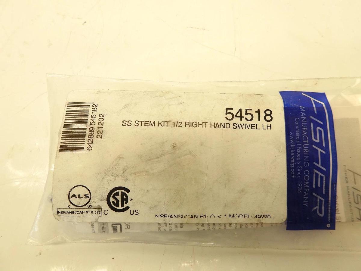 Fisher Ss Stem Kit 1/2 Left Hand Swiv 54526 Geniune OEM