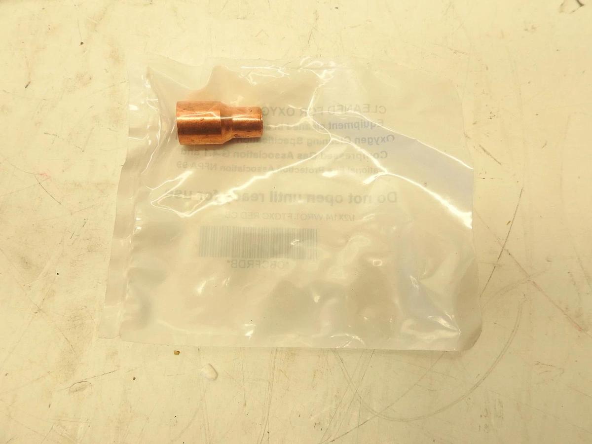 Lot 30 Nibco CBCFRDB 1/2 x 1/4 in. Copper Fitting Reducer (Clean & Bagged, 5/8 x