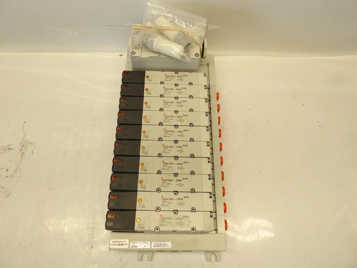 New Genuine Oem SMC VV5Q41-12-Dan00 Pneumatic Valve Manifold VQ4100-5BW