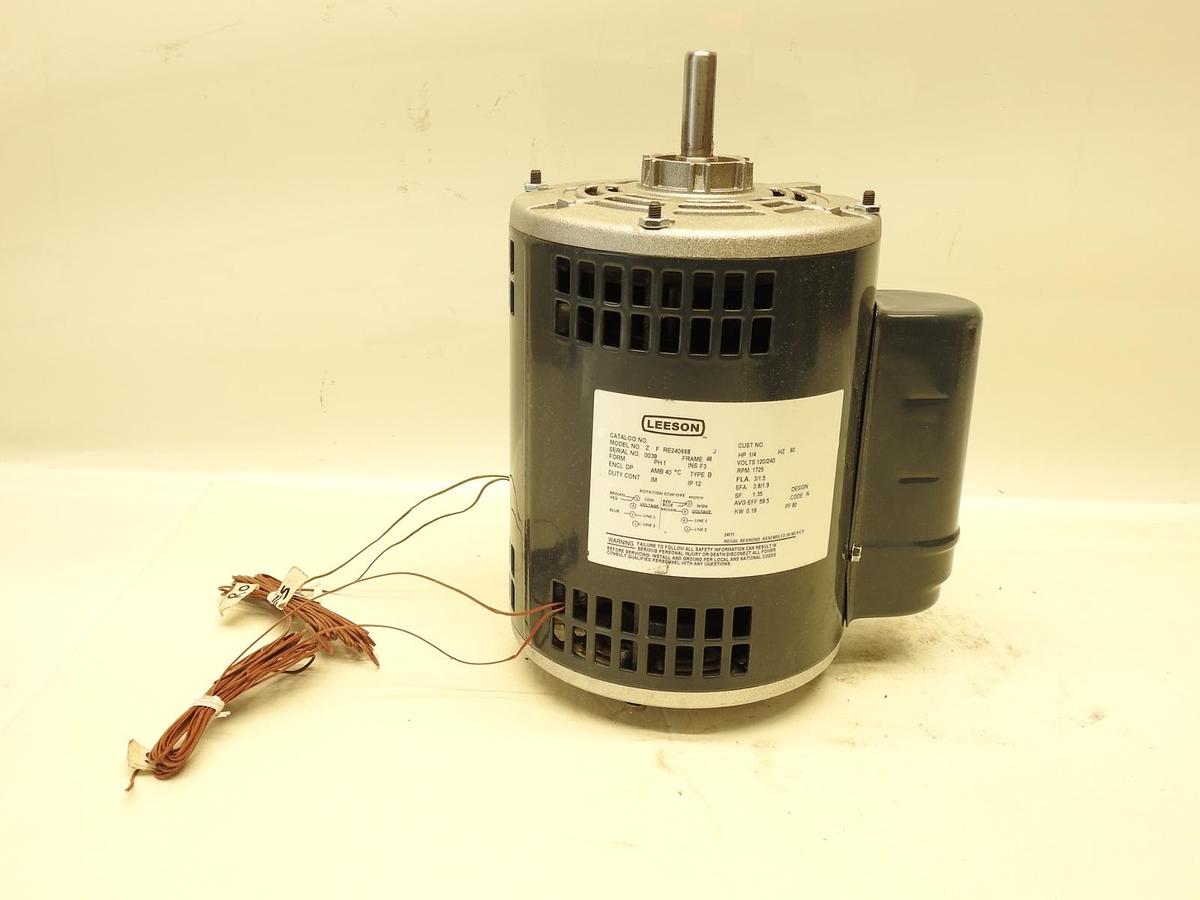 Leeson Electric Motor Z F RE240668  1/4HP 120,240V 1725 RPM 60HZ