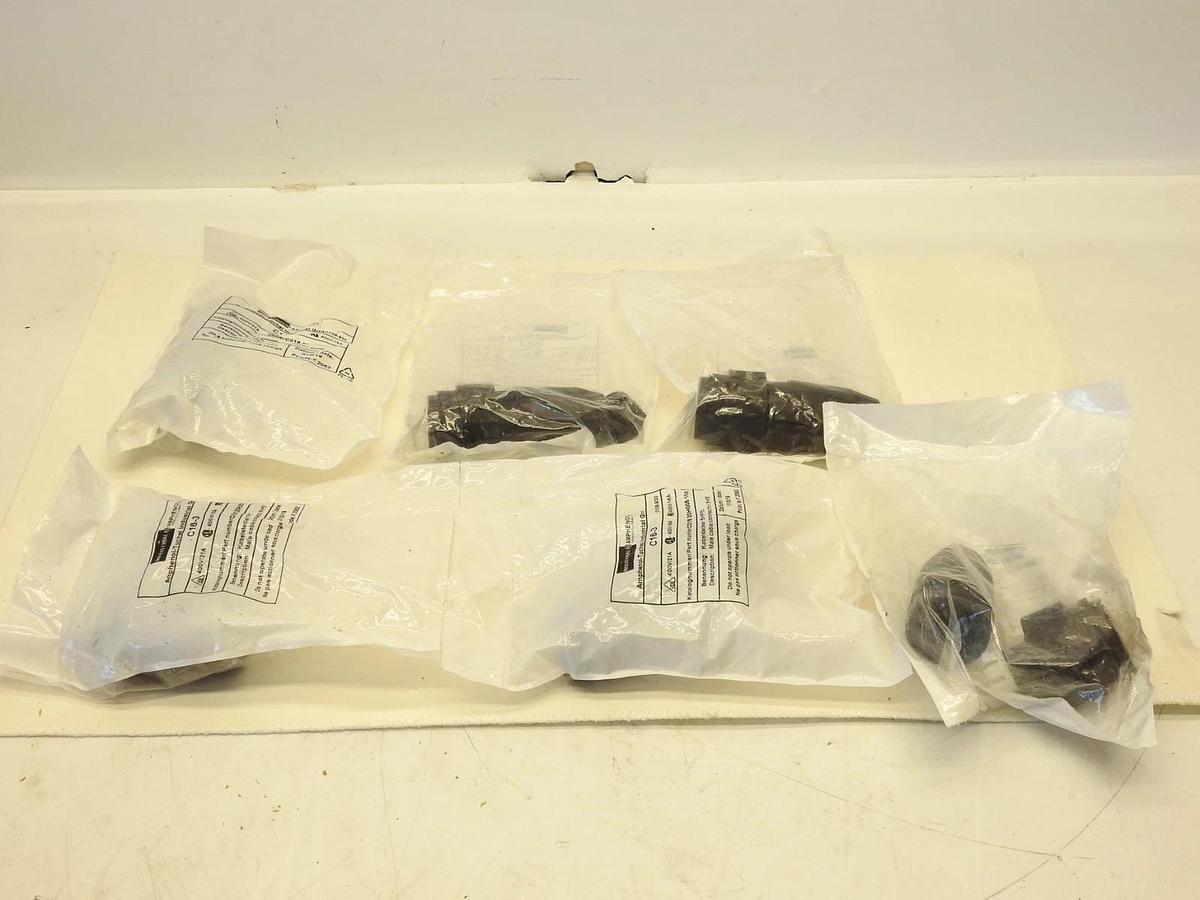 Lot of 6 Amphenol C016-20H005-104-2 Male Cable Connector 5+pe