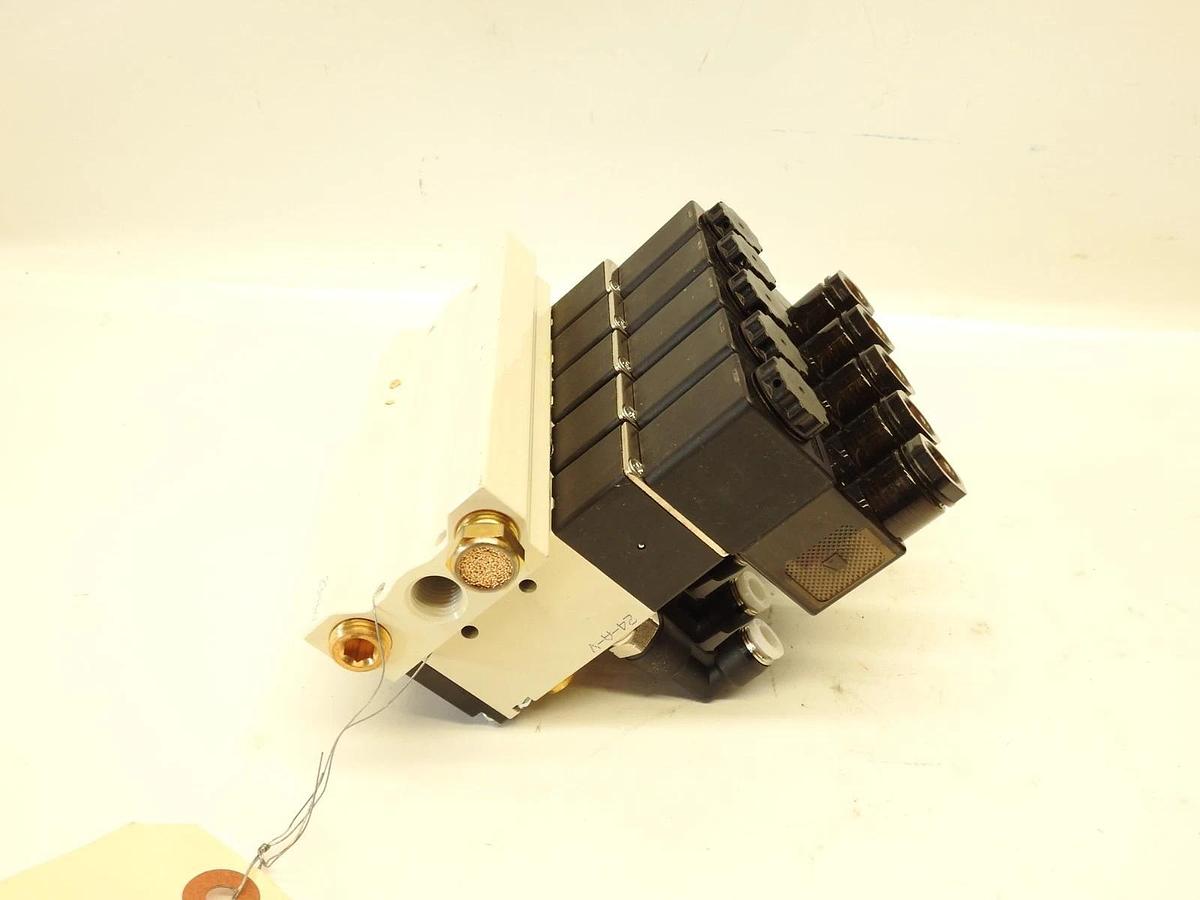 5 Port Pneumatic Solenoid Bank-24V M4V210-08-24VAC New Other