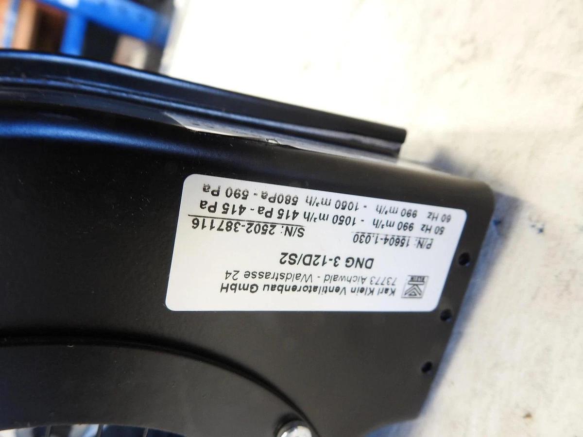 New Genuine Karl Klein DNG 3-12D/S2 Fan Ventilator
