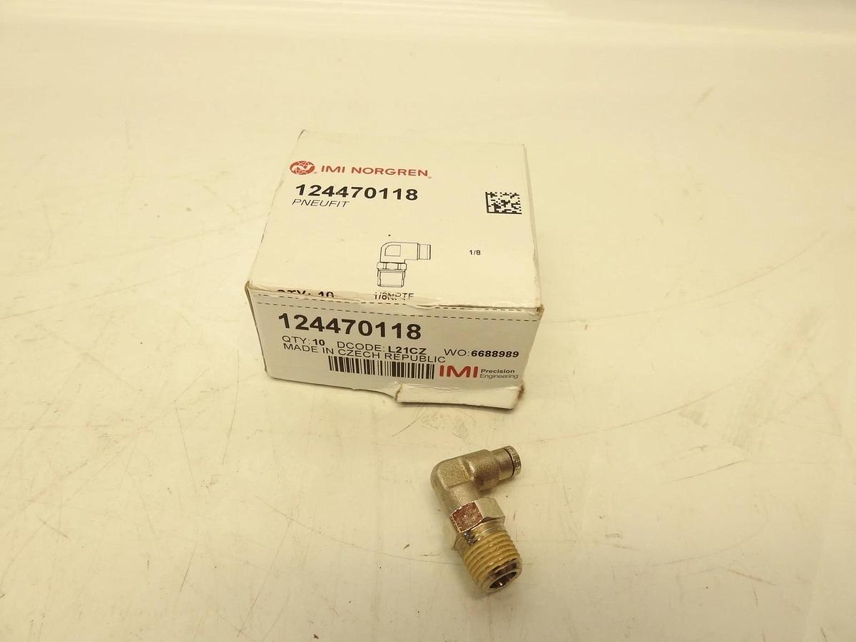 [Pack of 10] IMI Norgren 124470118 Pneufit Male Swivel Elbow 1/8" x 1/8" NPTF