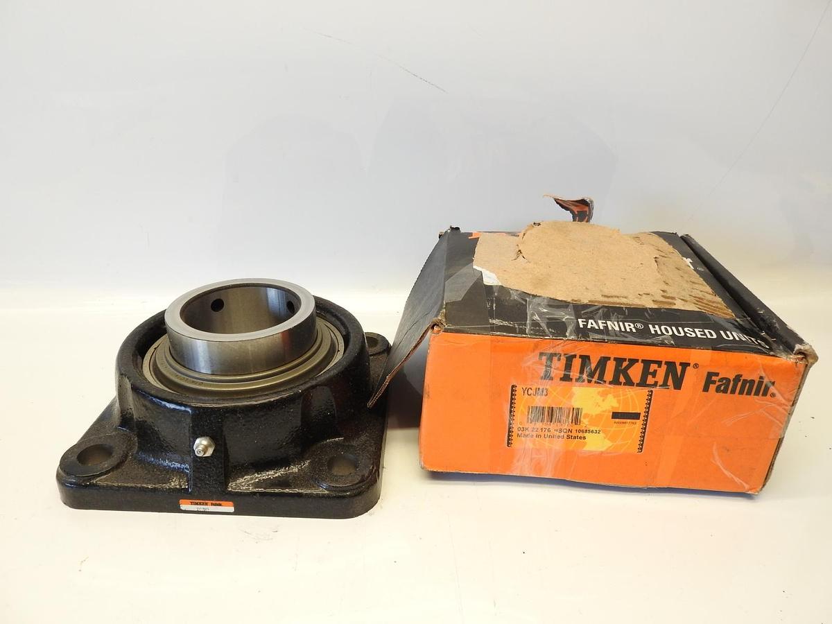 New Genuine Timken YCJM3 4-Bolt Flanged Bearing