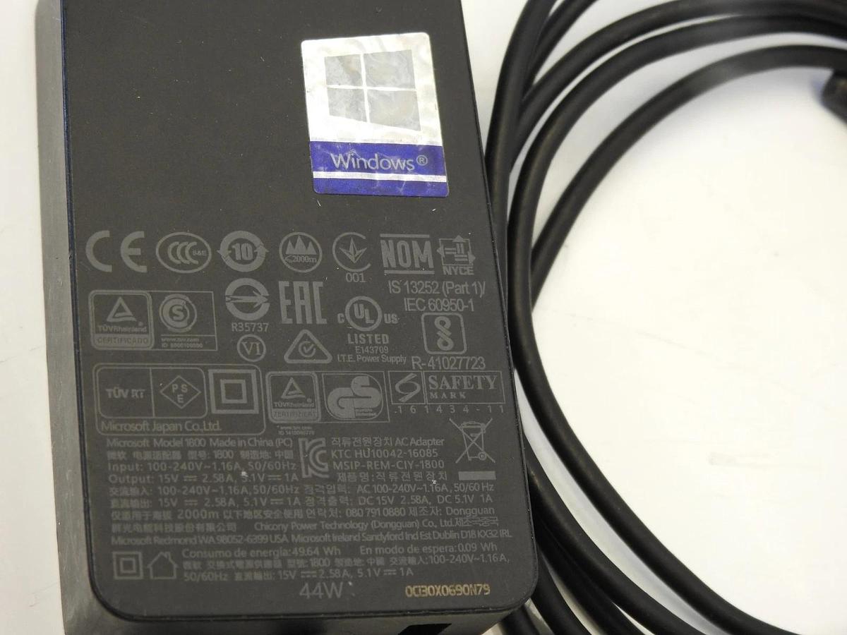 Genuine Microsoft Surface Pro 4 MICROSOFT 15V 2.58A AC ADAPTER HU10042-16085