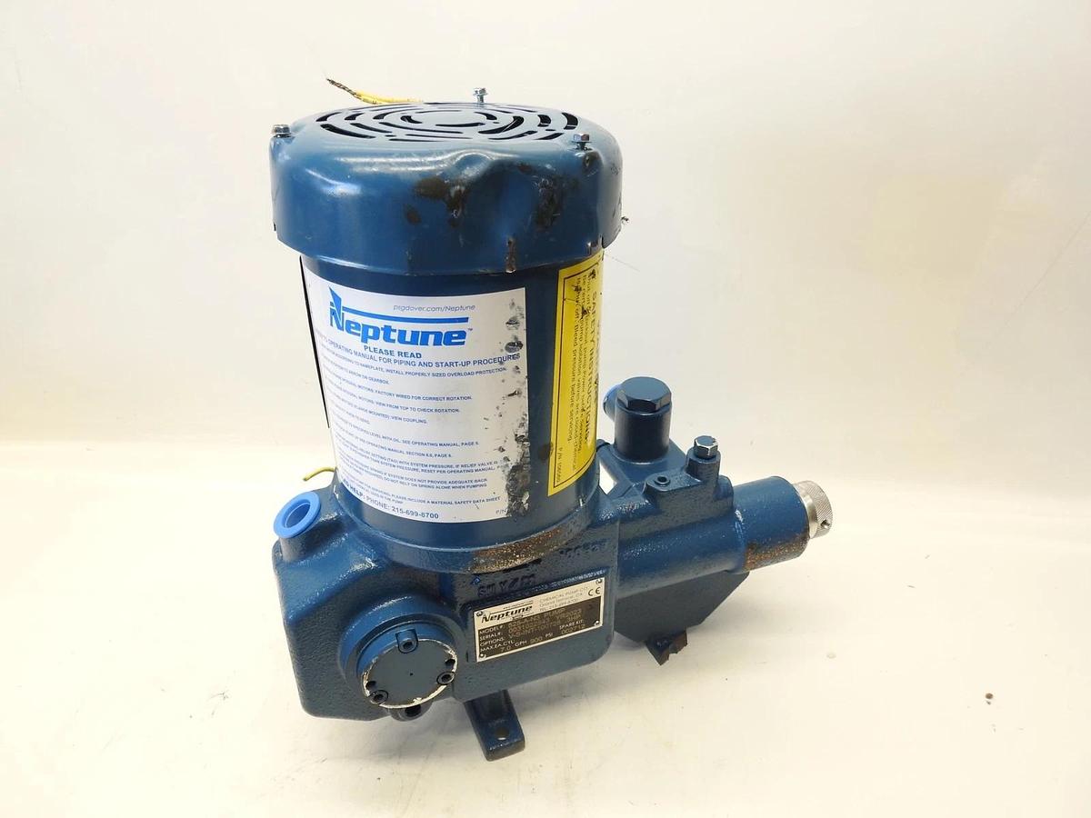 NEPTUNE 525-E-N3 Hydraulically Actuated Diaphragm Pump; SS/PTFE, 7.0 GPH 900 PSI