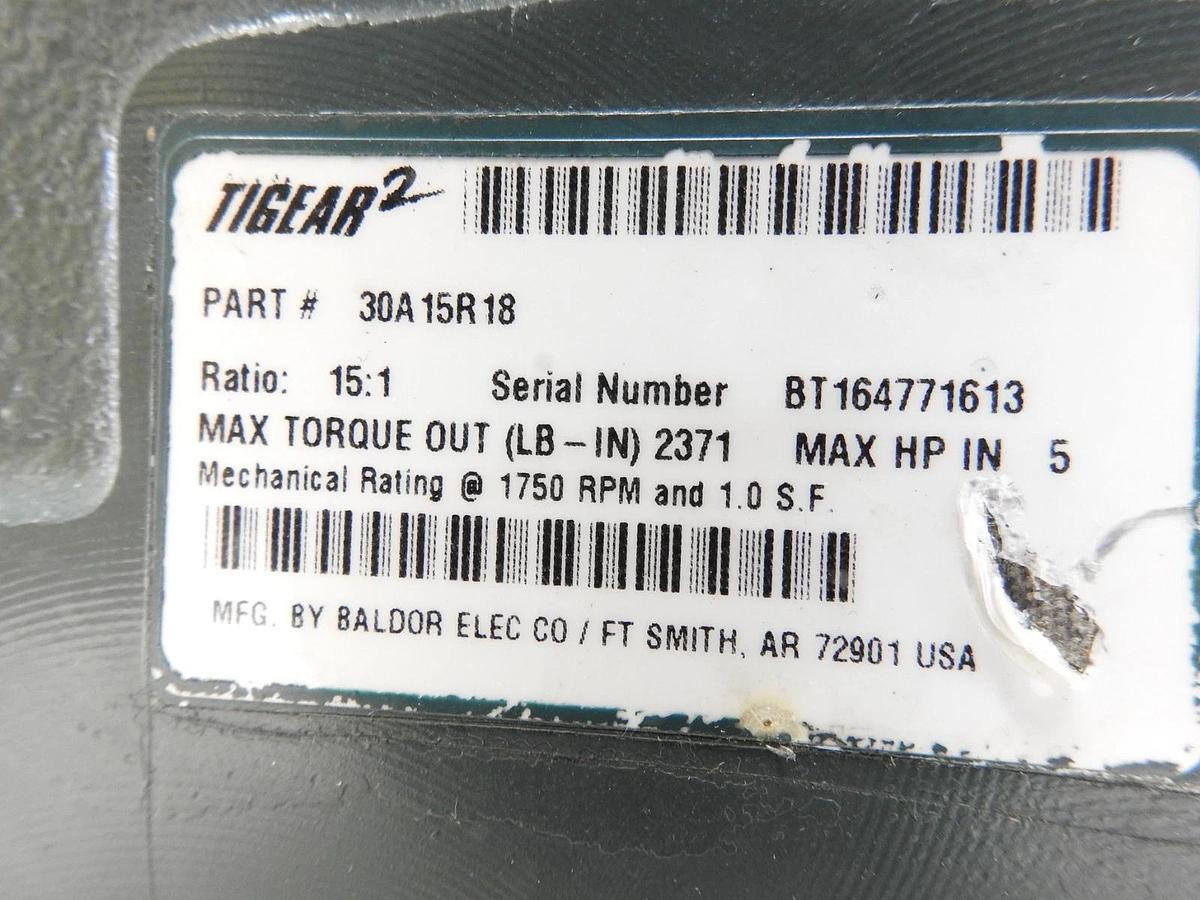New Oem Dodge 30A15R18, Tigear Gear Reducer, 15:1 Ratio, 5 HP, 1750 RPM
