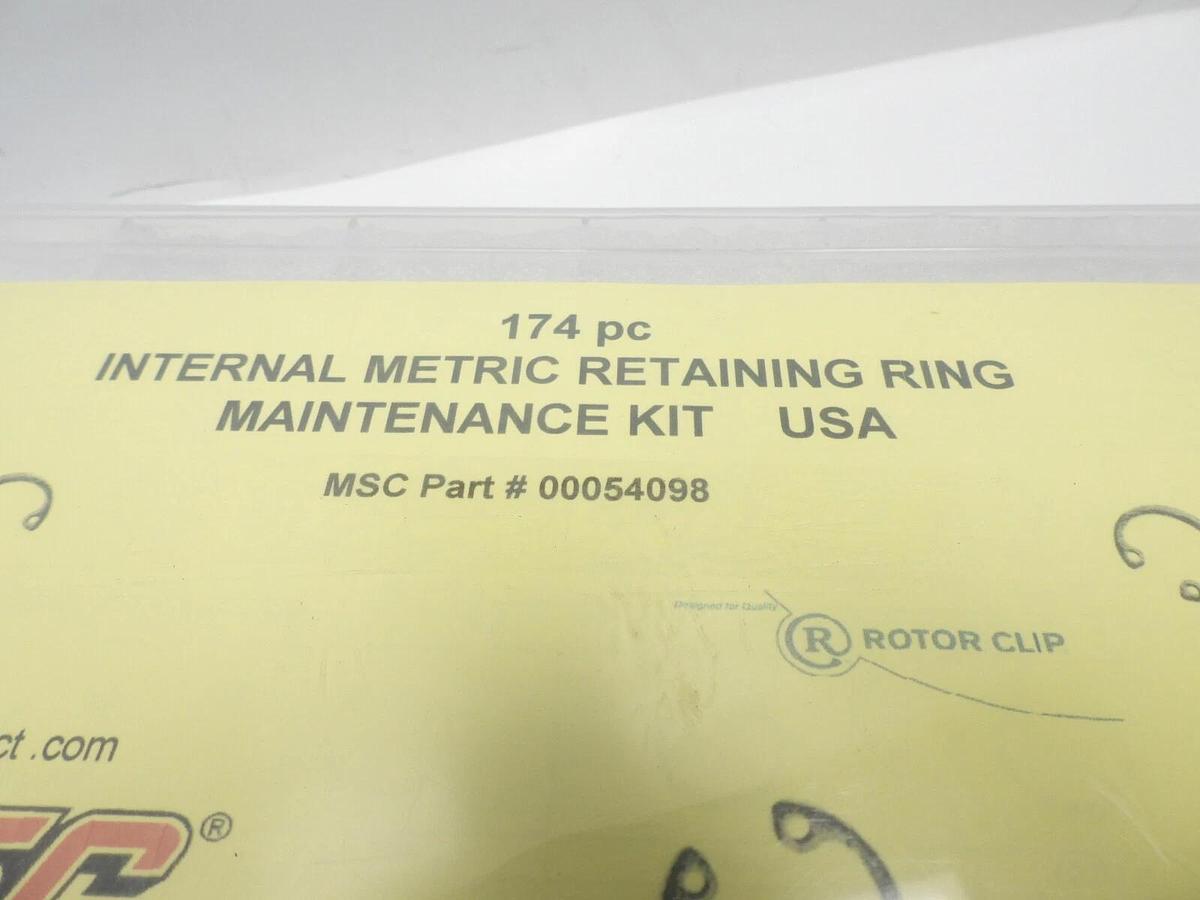 174 Piece, M10 to M40, Steel, Snap Internal Retaining Ring Assortment