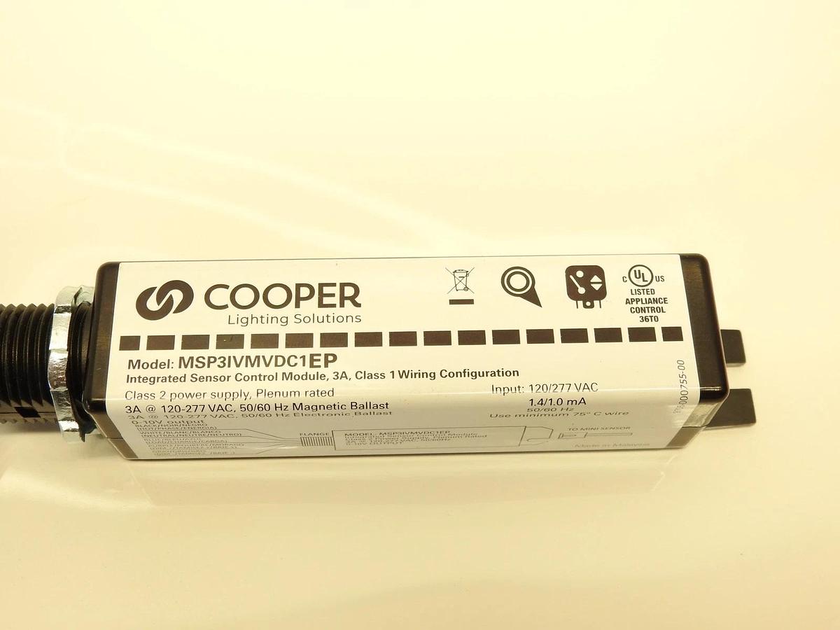 New Oem Eaton Cooper MSP3IVMVDC1EP 120/277VAC Integrated Sensor Control Module