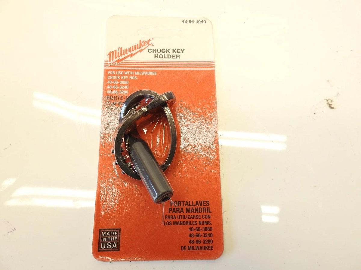 9PK NEW GENUINE MILWAUKEE CHUCK KEY HOLDER 48-66-4040