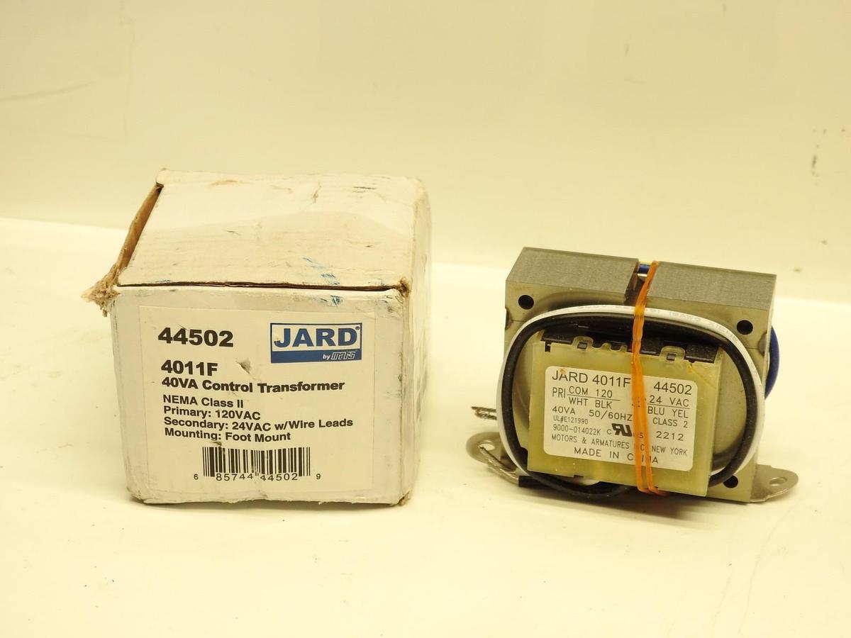 JARD 4011F CONTROL TRANSFORMER 44502 40VA CLASS 2