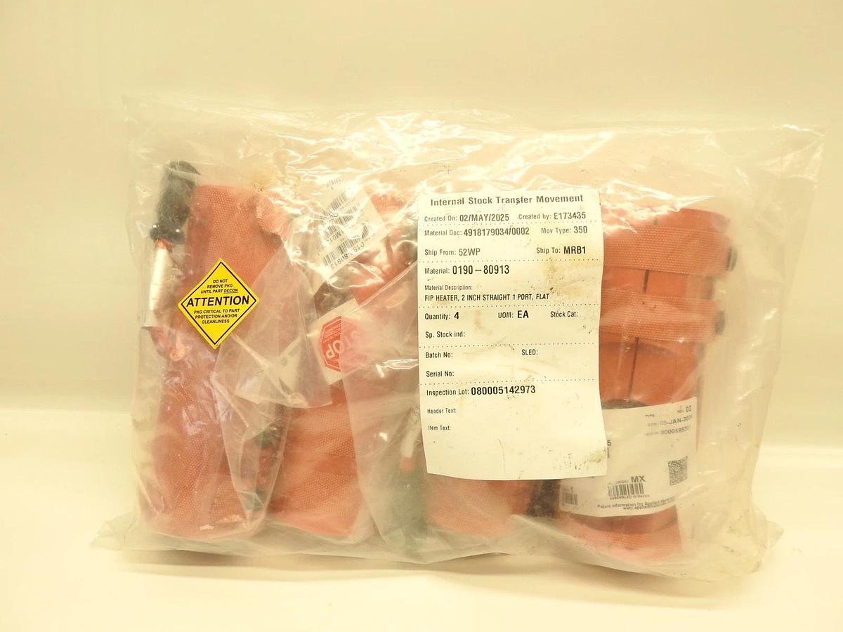 Lot Of 4 AMAT Applied Materials 0190-80913 9000185351 FIB Heater, 2 Inch Straigh