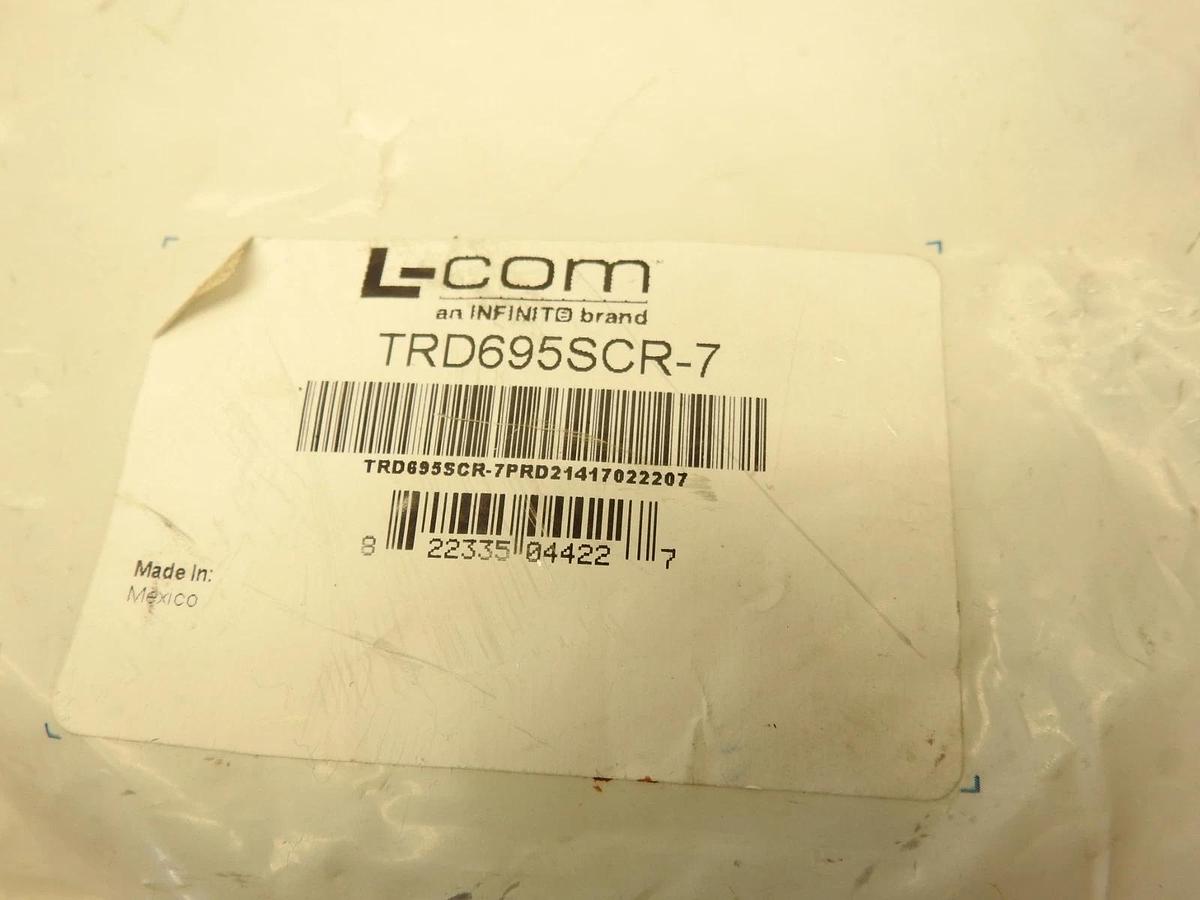TRD695SCR-7 L-COM Patch Cord RJ45 / RJ45 PVC Jacket Cat 6 Shielded 7ft Grey