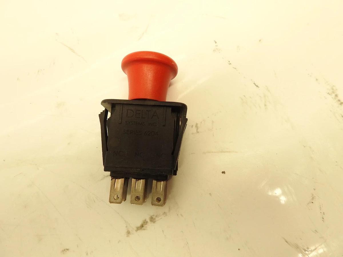 Delta Systems PTO Switch Push Pull 6204 Series 5 Terminal Red Switch for Ariens