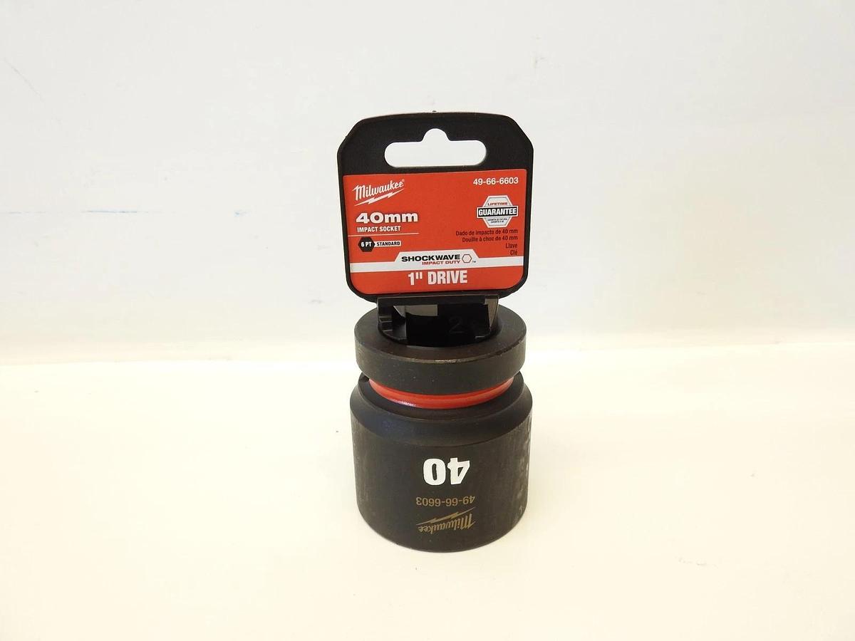 New Oem Milwaukee 49-66-6603 SHOCKWAVE 1" Drive Impact Socket 40MM Standard 6 Po