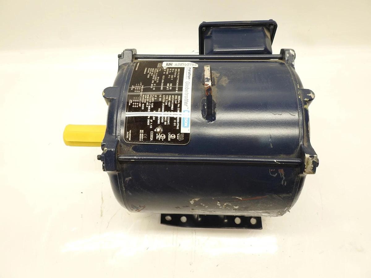 Marathon Leeson 182TTDBD6001 Globetrotter AC Motor 5Hp 3510RPM 230/460V 3PH 182T