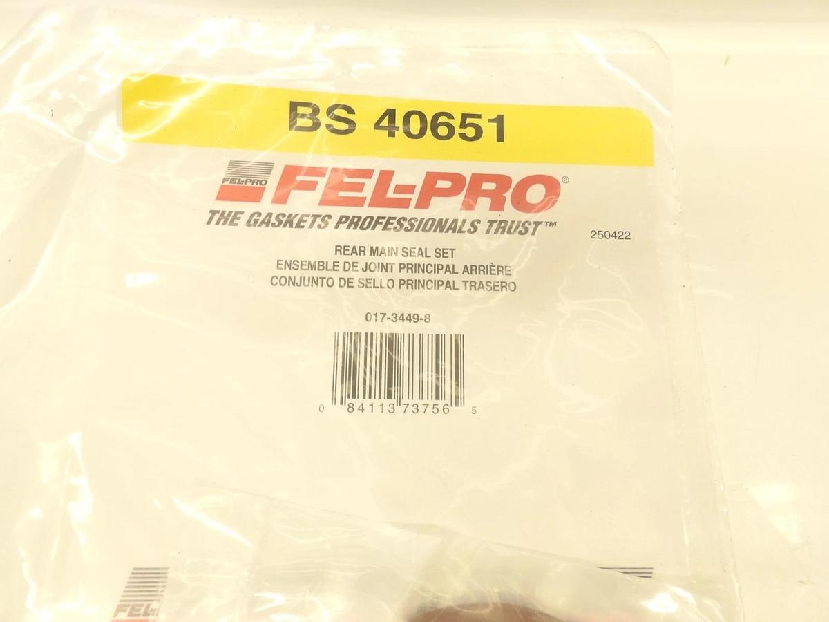 Fel-Pro BS40651 Rear Main Seal Set | Engine Crankshaft Seal Kit
