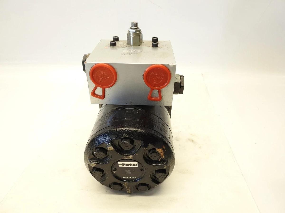 New Oem Parker tf0280jk080habl Hydraulic Motor With Parker IC-5537 Valve Block