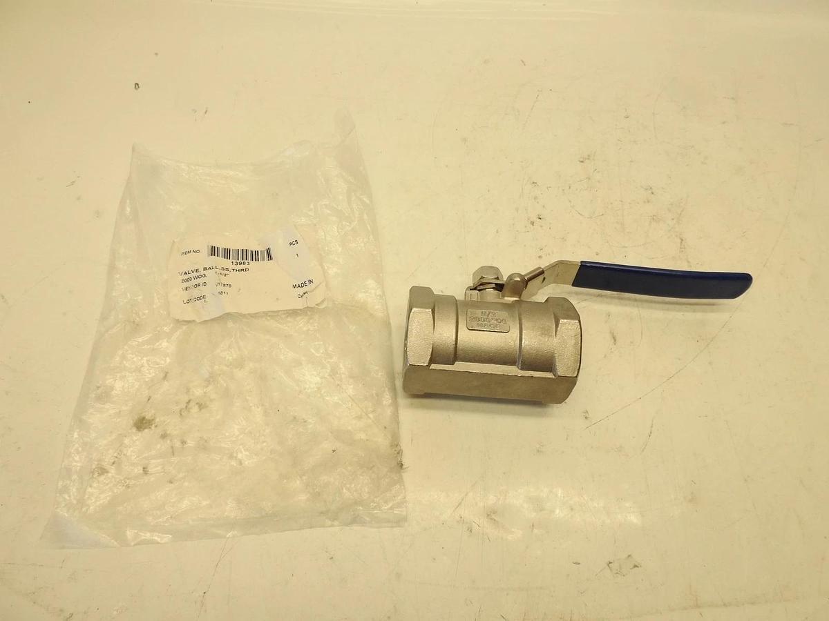 BDNA-13983 Standard Manual Ball Valve: 1-1/2″ Pipe