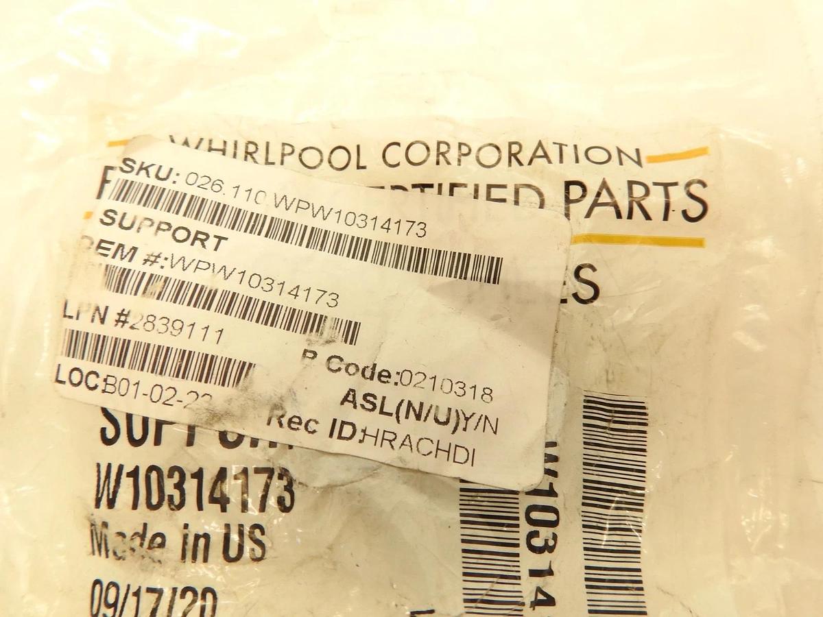 New Genuine OEM Whirlpool Dryer Drum Support Roller WPW10314173