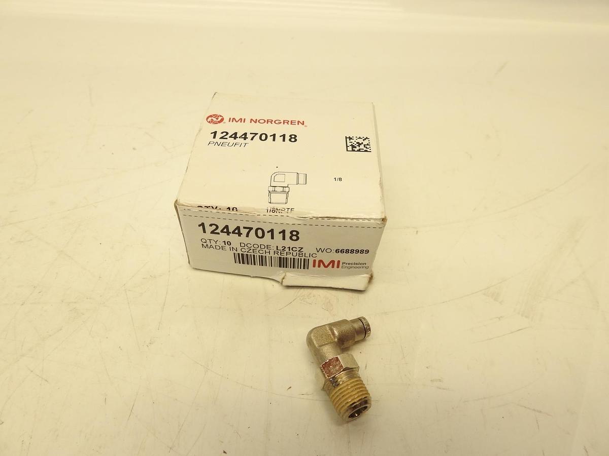 [Pack of 10] IMI Norgren 124470118 Pneufit Male Swivel Elbow 1/8" x 1/8" NPTF