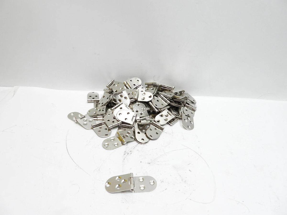 Lot Of 100 New 90 Degree Solid Hinge Cabinet Door Hinges, Flush Cabinet Hinge