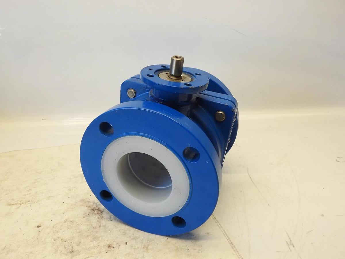 NEW SWISS FLUID 1 1/2" 150 LBS FLANGE U85 A85 PFA LINED SBV BALL VALVE BODY