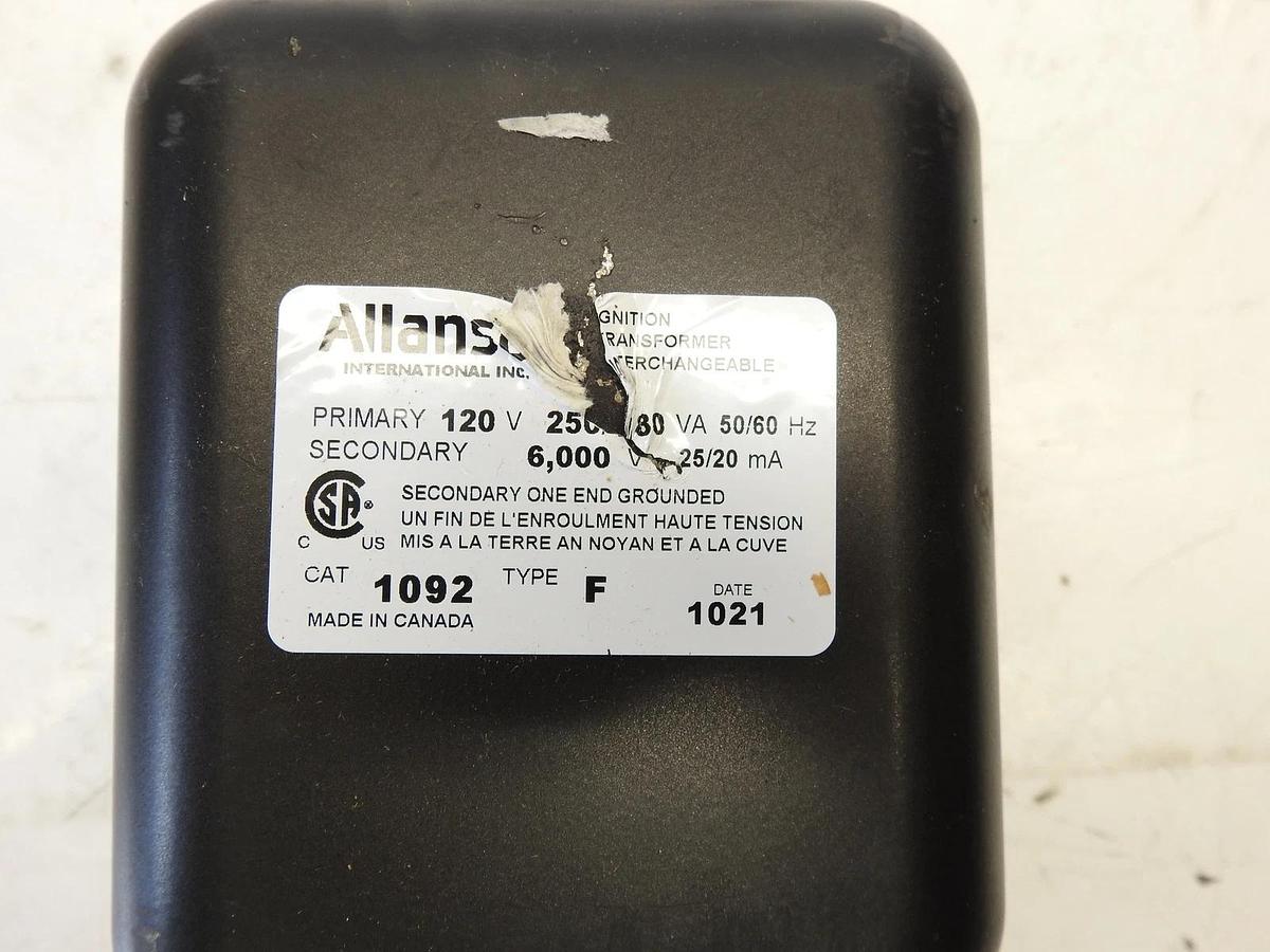 ALLANSON 1092F 6000V TRANSFORMER 1092-F, 1092 F REPLACES WEBSTER 612-6A7