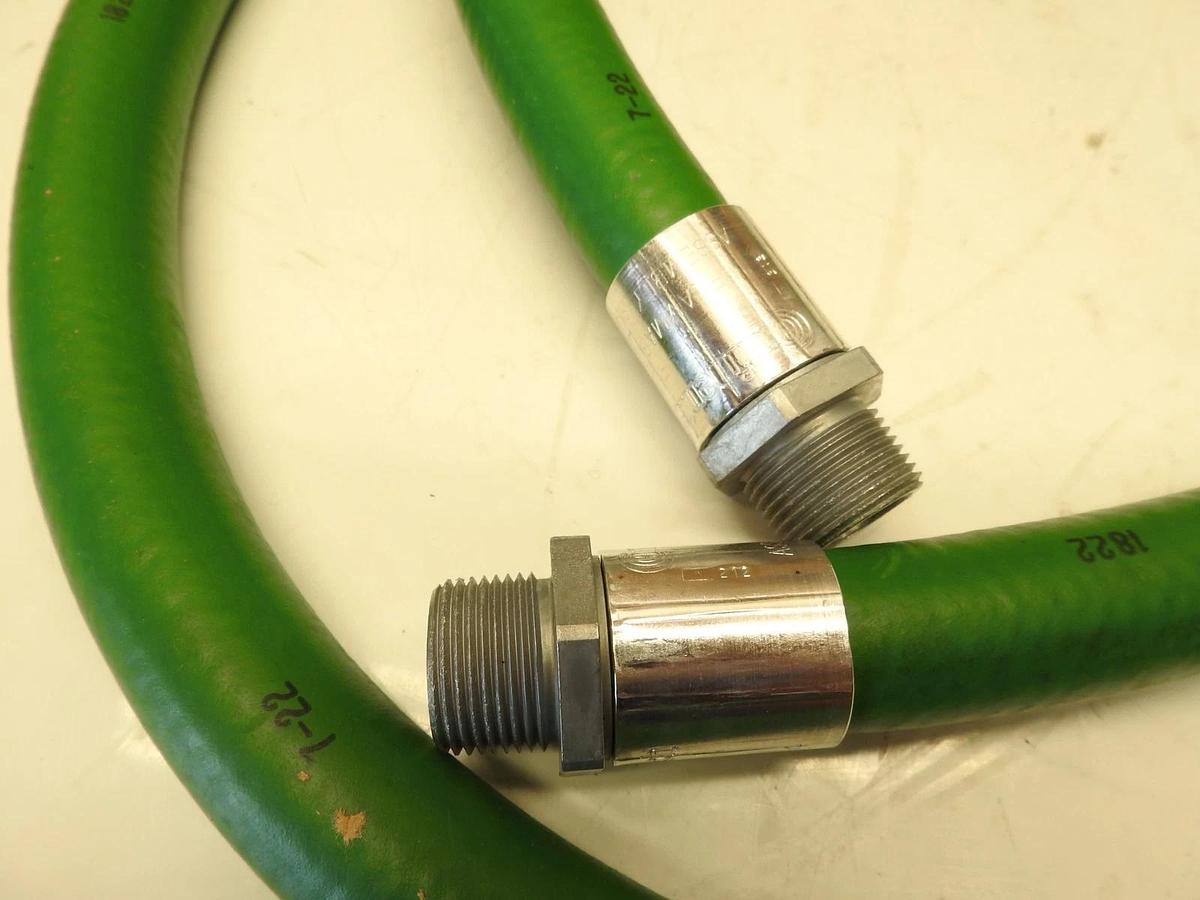 20161084 Continental 3/4" x 8'6" Flexsteel Futura Green Hardwall Hose Coupled Ma