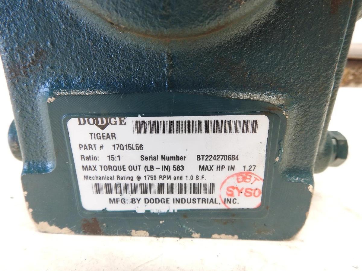 NEW GENUINE DODGE TIGEAR 17Q15L56 RATIO 15:1 GEAR REDUCER