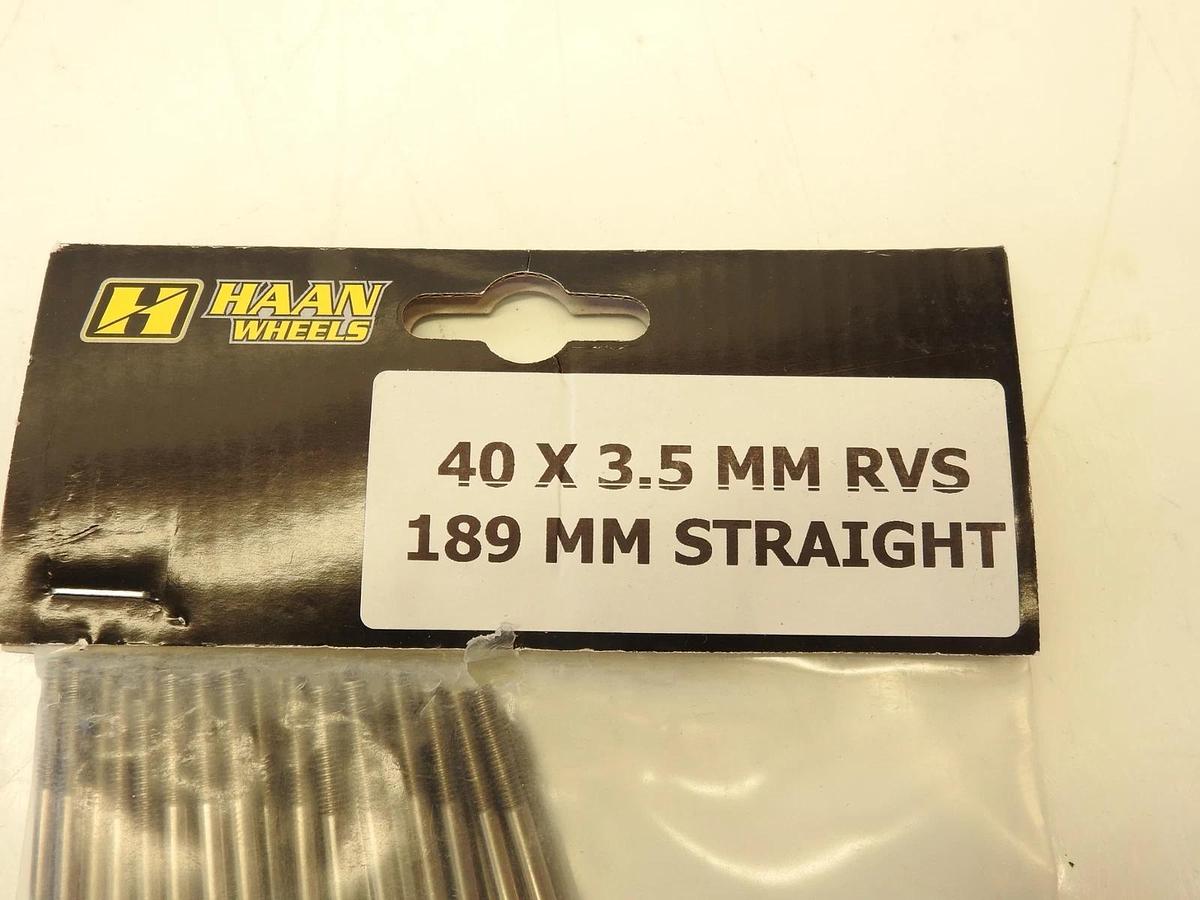 Haan Wheels Spoke Set 40 X 3.5 MM RVS 189MM Straight