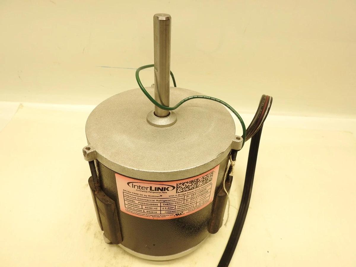 New Genuine Interlink F2224A4859S Evaporator Fan Motor 208/230V 2.3 AMP 1/4 HP