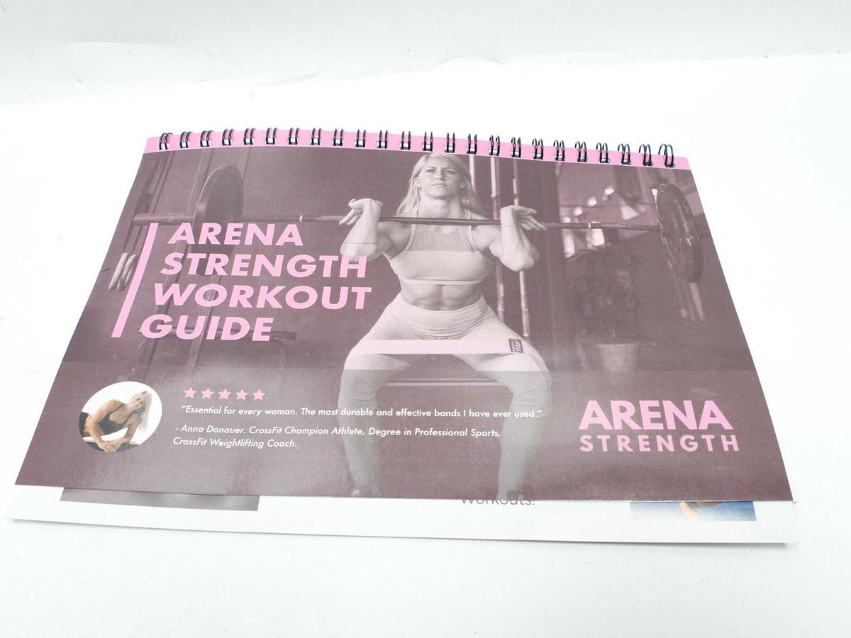 Arena Strength Fabric Booty Bands:3 Pack Set-Workout Program,Carry Case Included