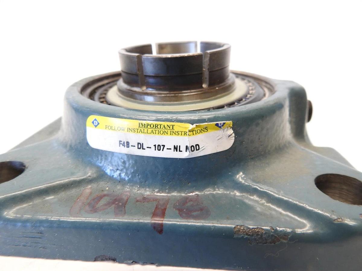 New Dodge F48-DL-107-NL 1-7/16" bore 4-Bolt Flange Ball Bearing