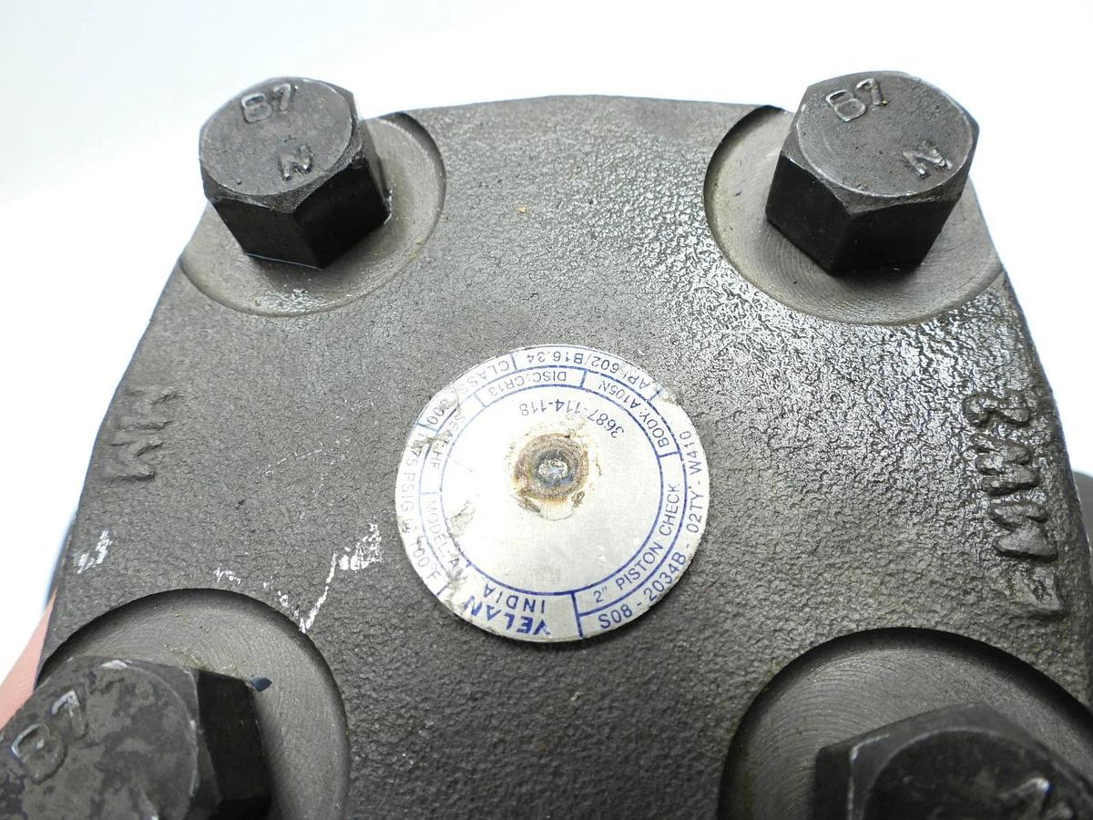 VELAN S08-2034B-02TY CLASS 800 2" WELD SOCKET PISTON CHECK VALVE A105N 1975PSI