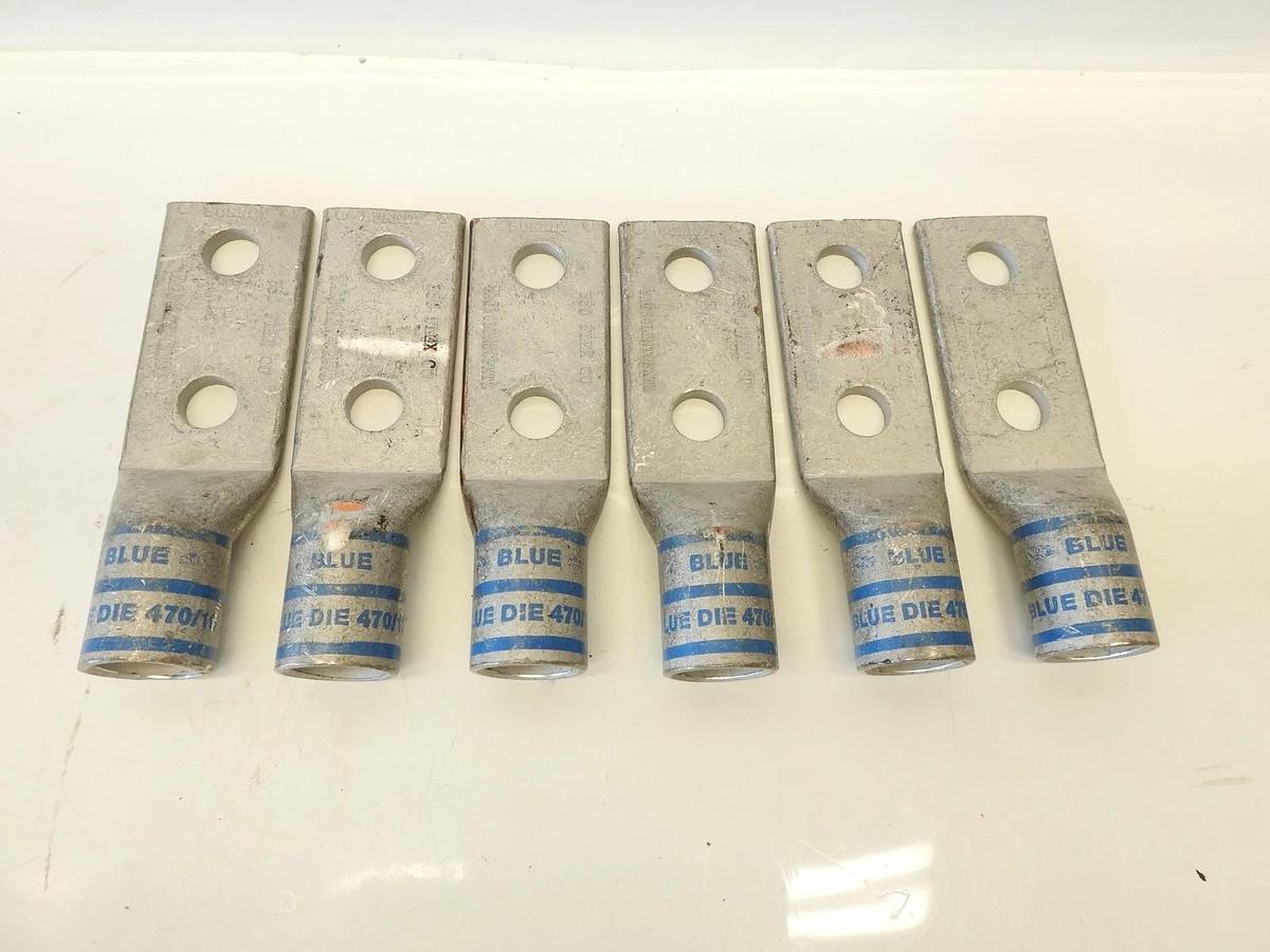 Lot Of 6 Genuine Burndy Blue DIE 470/19 Compression Lug YAG34L2NTCFXTZ 350 Flex