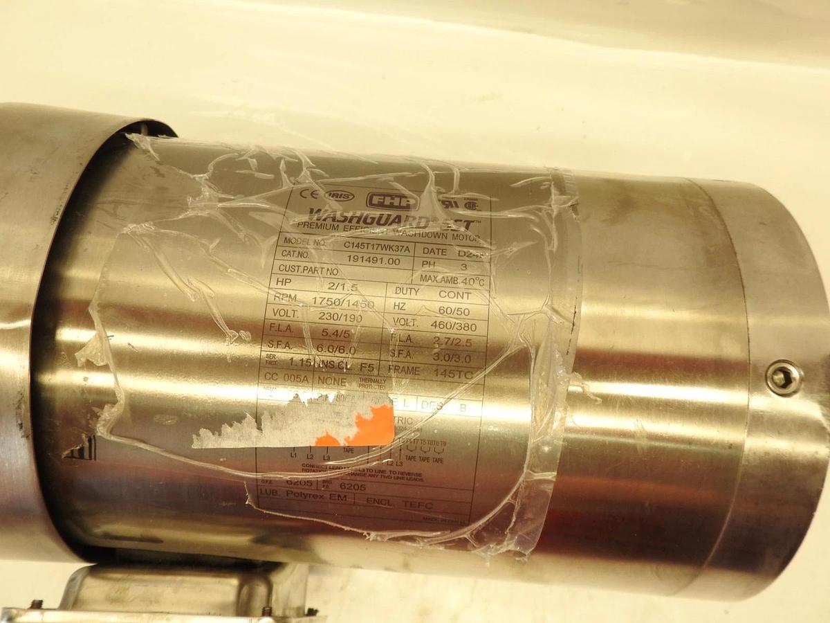 New Oem LEESON ELECTRIC CO 191491.00 WASHDOWN MOTOR 2/1.5 HP NNB