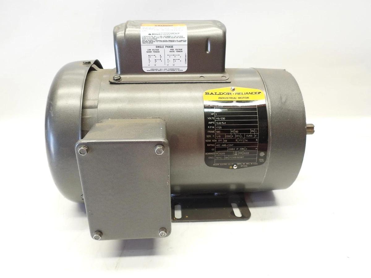 New Genuine Baldor Reliance CL3510 Electric Motor, 115/230V, 12.8/6.4A