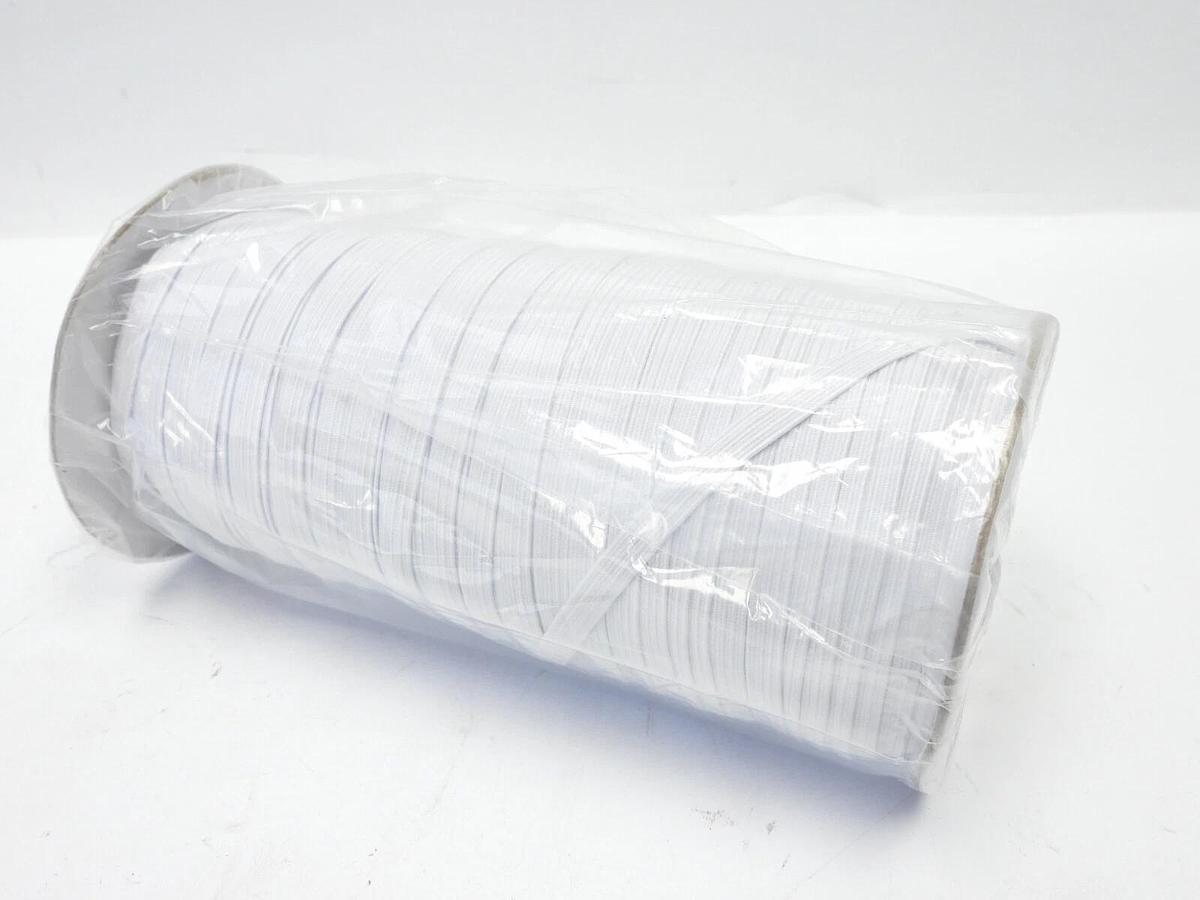 2 Rolls Of White Braided Elastic 144 Yards 1/4" Wide Sewing Face Masks