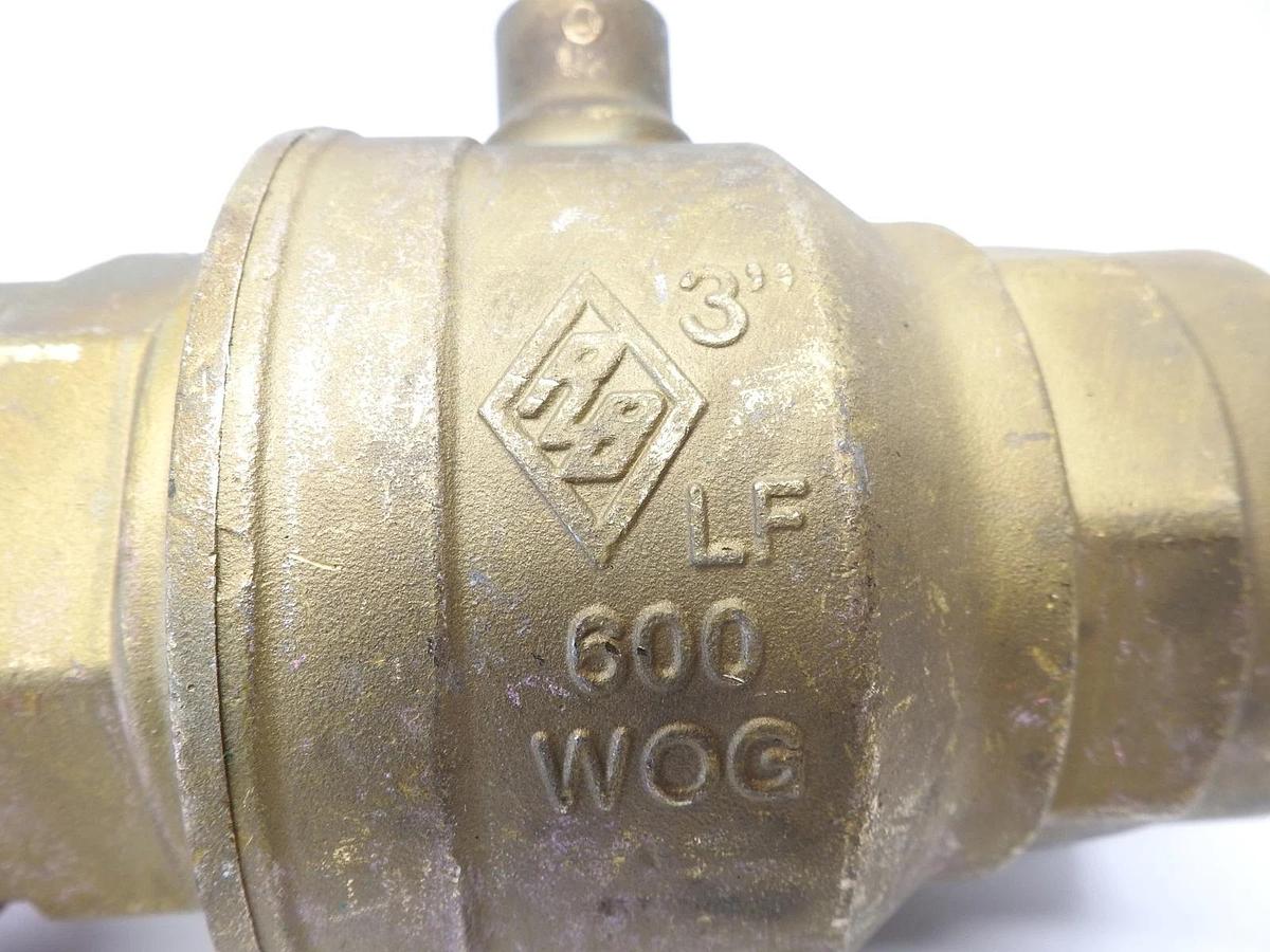 RB 3 in Brass Ball Valve CW510L LF DN 80 PN16 600 WOG