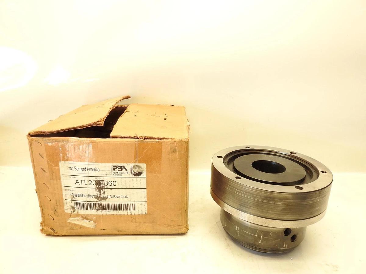 New Pratt Burnerd Atlas ATL208-B60 B60 Front Mount Dead Length Collet Air Powere
