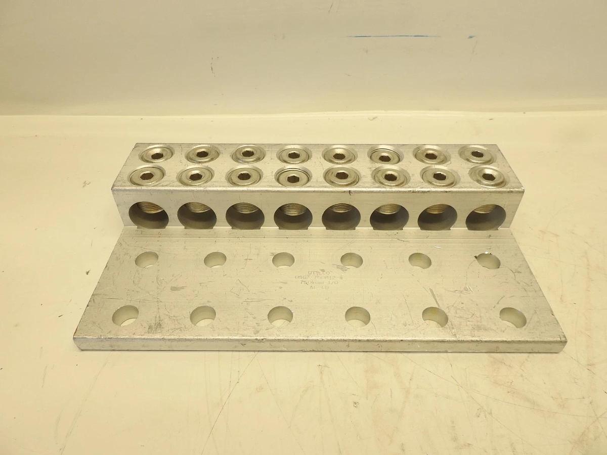 Oem USG2-750R128 Aluminum Spade Type Transformer Lug, Heavy Duty, 8 Ports 12 Hol