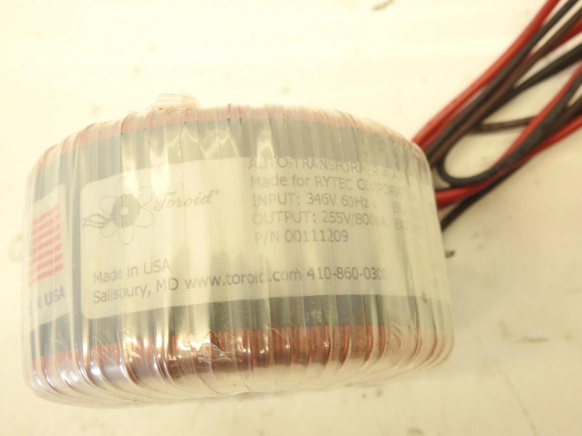 Toroid Autotransformer Input: 346V 60Hz   Output: 255V/800VA    00111209  A9755