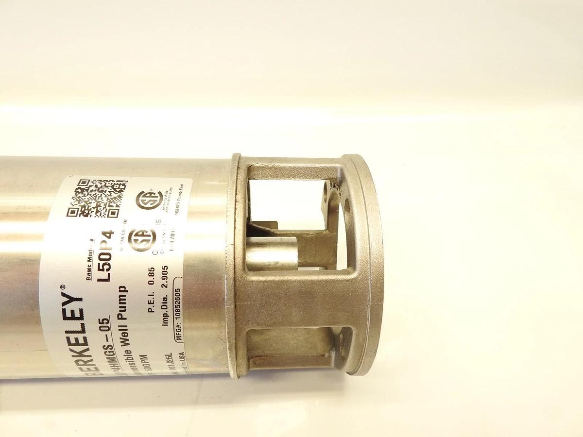 Pentair Berkeley L50P4HMGS-05 4" MS Series Submersible Pump End MS 50GPM 3HP 8ST