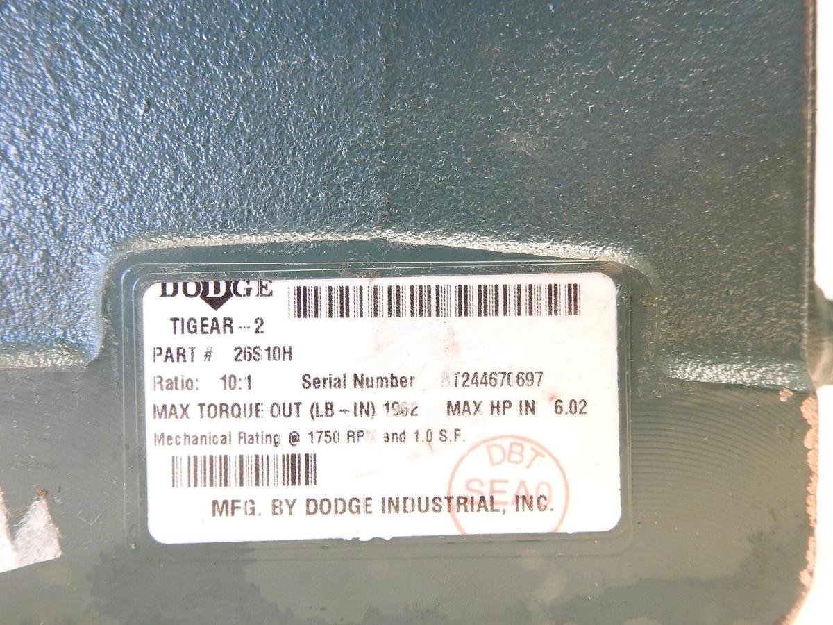 New Oem Dodge Ti-Gear-2  26S10H Right Angle Worm Gear Reducer 10:1 Ratio