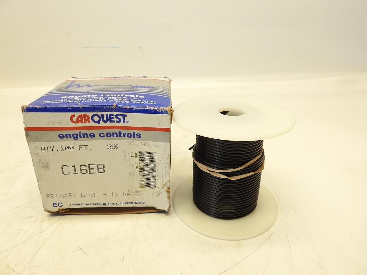 C16EB Carquest Automotive 16 Gauge 100 Foot Roll Of Primary Black Wire