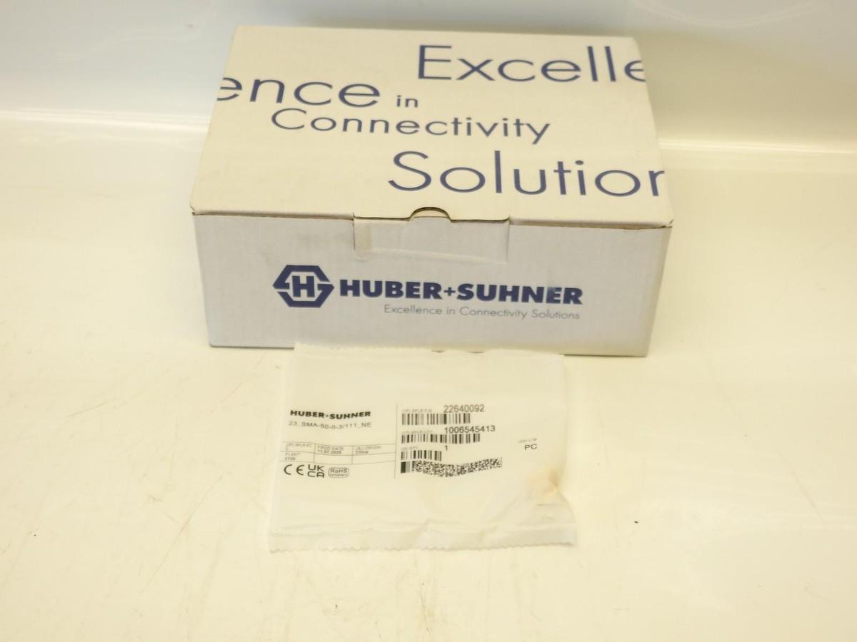 Lot Of 40 Huber+Suhner 23_SMA-50-0-3/111_NE COAXIAL CONNECTOR, SMA, 50 Ohm, Stra