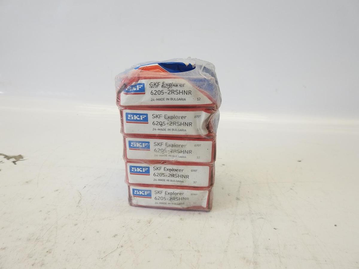 (5 Pk) 62052RSRNR Sealed Snap Ring Deep Groove Ball Bearing 25x52x15mm
